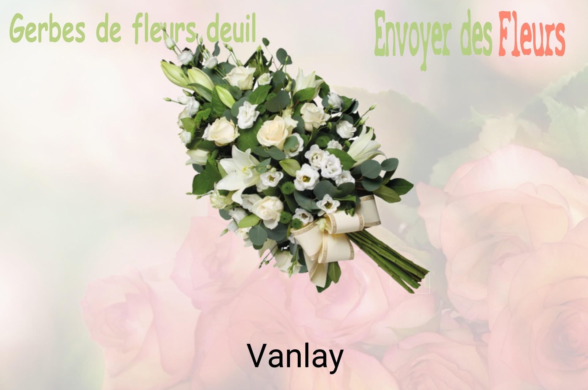 Gerbe de fleurs de deuil livrée à Vanlay